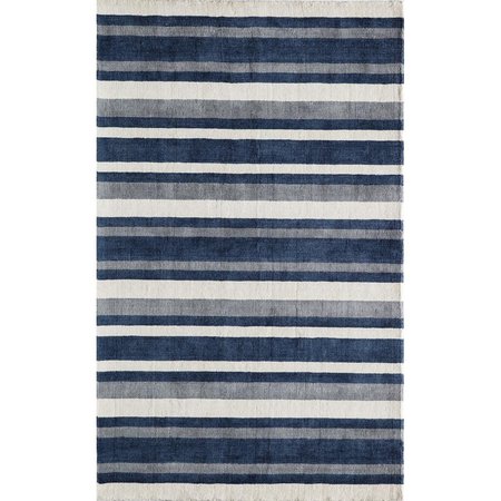 MOMENI Metro Indian Hand Tufted Area Rug, Navy - 5 x 8 ft. METROMT-27NVY5080